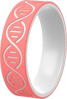 Bague d'anniversaire en silicone gravée au laser bicolore avec logo personnalisé pour elle - Bague de promesse de fiançailles flexible en caoutchouc pour femme