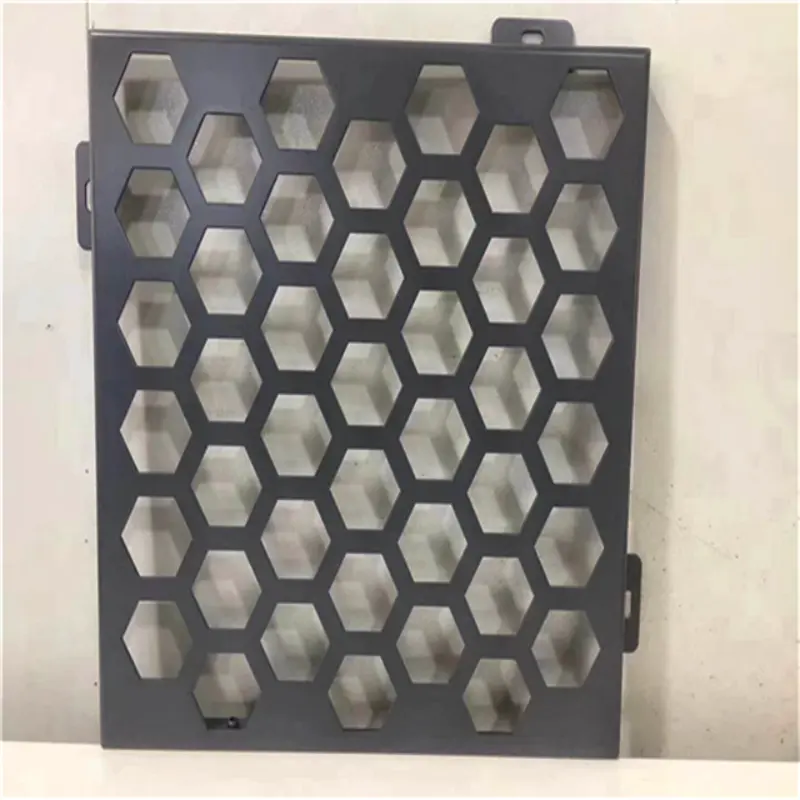 Factory customized aluminum plate decorative curtain wall hexagonal perforated metal mesh