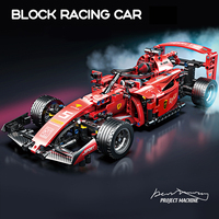 Bloques de Construcción de Modelos de Autos de Carreras a Escala 1:18, Ladrillos Pequeños, Juguete Educativo de Ensamblaje DIY para Niños, Exhibición de Autos, Venta al por Mayor de Fábrica