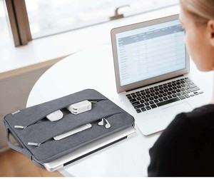 Étui pour <span class=keywords><strong>ordinateur</strong></span> <span class=keywords><strong>portable</strong></span> en polyester de haute qualité Compatible Macbook Pro Surface Book <span class=keywords><strong>HP</strong></span> Tablettes avec poignée pratique pour l'école - Product Image 4