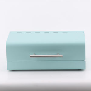 Rechteckige Metallbrot-Aufbewahrung sbox mit modernem Design und Roll deckel Leichter PC-Brot behälter mit klappbarer Abdeckung für den Hausgebrauch - Product Image 3