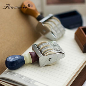 Tampon à date en bois décoratif, encreur jour mois année, petit tampon à date rétro pour bricolage, fabrication de cartes, planificateur, scrapbooking - Product Image 4