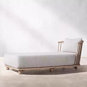 Chaise longue en teck massif, design nordique, fabrication artisanale, personnalisation d'usine - Product Image 6