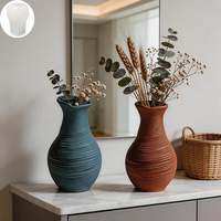 Moule en silicone pour vase géométrique ondulé, pot à fleurs séchées à nervures spirales, moule de moulage en béton, ciment, plâtre