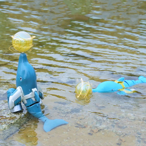 Bemay Đồ Chơi 2.4Ghz Cao Mô Phỏng <span class=keywords><strong>RC</strong></span> Cá Heo Cho Hồ Sông & Hồ Bơi, Món Quà Tuyệt vời <span class=keywords><strong>RC</strong></span> Thuyền Nước Đồ Chơi Với Cá Heo Đầu Bóng Xoay - Product Image 6