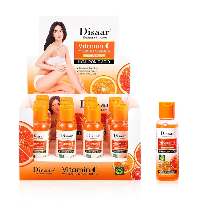 Disaar Organic Remove Dark Skin Whitening Peeling Oil Vitamin C Exfoliating Orange Peeling Lotion For Black Skin