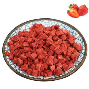 Freeze Dried Strawberry FD Strawberry Granules Freeze-Dried Strawberry Cube Freeze Dried Fruits