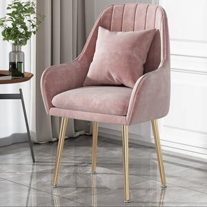 Silla de Salón de Lujo Moderna Nórdica para Celebridades de Internet, Silla de Terciopelo para Uso en Casa, Hotel, Dormitorio, Taburete para Maquillaje y Uñas - Product Image 2