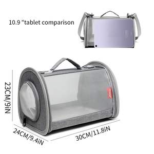 2025 gran oferta al aire libre pájaro hámster jaula mochila transparente portador de animales pequeños 360 vista para periquitos canarios bolsa para mascotas - Product Image 2