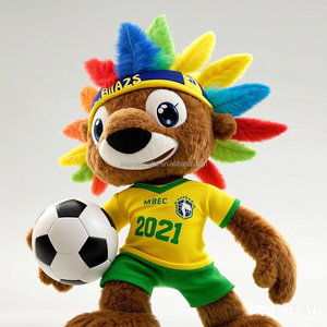 Único 2026 World Football Team Mascotes Tailor-Made Plush Toys Personalização