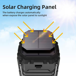 Lámpara Solar de Manivela para Camping, Linterna LED Portátil para Exteriores, Banco de Energía USB de 5000 mAh, Certificación CE - Product Image 3