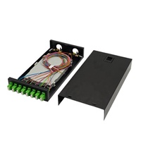 Boîtier de terminaison fibre optique 8 ports LC/APC monomode FTTH mural avec pigtail en acier laminé à froid