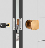 Serrure de porte invisible, côté unique, cachée, serrure de porte secrète pour pièce secrète, avec petit trou de serrure miniature, serrure à canal