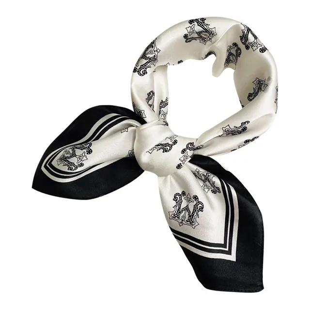 16MM hot sale fashion women's designer scarves luxury brand pattern custom long silk scarf