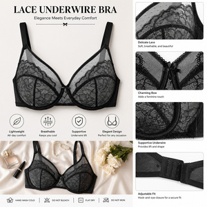 Wholesale Plus Size <strong>Bra</strong> High-quality Lingerie <strong>UK</strong> Size34-40 E F FF G GG H HH J K Cup Lace Sexy Linger for Women - Product Image 3