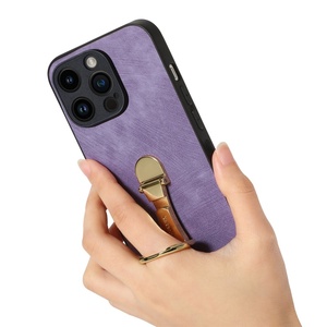 <span class=keywords><strong>เคส</strong></span>หนัง PU สำหรับ iPhone <span class=keywords><strong>14</strong></span> Pro แบบ 360 องศา °   ขาตั้งวงแหวนโลหะแบบหมุนได้ ฝาหลังป้องกันการกระแทก - Product Image 5