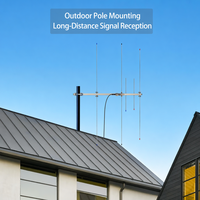 Antenne directionnelle Yagi à gain élevé longue portée double bande VHF UHF 136-174 400-470MHz 10.5dBi SO-239 pour station de base radioamateur GENTONG