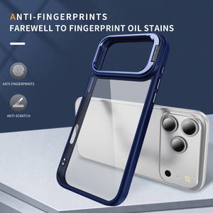 Custodia per telefono con supporto per lenti in metallo per Apple iPhone 17 <span class=keywords><strong>Pro</strong></span> <span class=keywords><strong>Max</strong></span> 16E 15 14 Plus 17 Air 13 <span class=keywords><strong>12</strong></span> 11 <span class=keywords><strong>Cover</strong></span> antiurto trasparente paraurti - Product Image 4