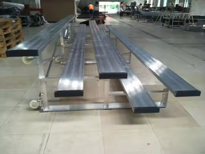 Venta <span class=keywords><strong>directa</strong></span> de fábrica Gradas de aluminio movibles Gradas de cancha de baloncesto Gradas 3 filas Sillas de estadio Blanqueadora con asientos - Product Image 2