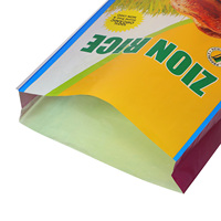 Sacs d'emballage pour riz personnalisés, durables, enduits de PP, laminés BOPP, imprimés flexo, résistants à l'humidité, avec poignée