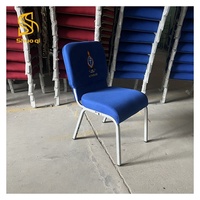 Chaise de pupitre empilable, confortable et durable, style traditionnel multicolore, haute densité, pour théâtre, église, école, hôtel