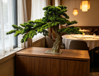 Árbol de Pino Artificial para Recibir Invitados, Decoración de Bonsái de Pino, Decoración de Paisajes Interiores, Decoración Suave para Hoteles y Centros Comerciales
