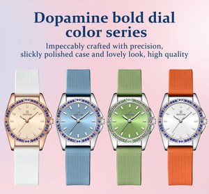 REWARD RD232013L Reloj de Cuarzo Elegante para Dama con Esfera con Incrustaciones de Zirconio, Correa de Silicona, Resistente al Agua, Refinado y Casual - Product Image 6