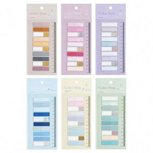 Pestañas de Índice Multicolor, Notas Adhesivas, Regla, Diseño Degradado con Purpurina, Blocs de Notas Adhesivos, Marcadores de Página, Material de Oficina y Escolar - Product Image 6