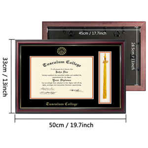กรอบเหรียญไม้สำหรับจบการศึกษาวิทยาลัยกรอบพู่ประกาศนียบัตรพร้อมพู่ขายส่งเป็นมิตรกับสิ่งแวดล้อม - Product Image 2