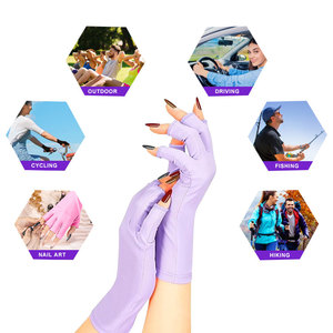 أزياء احترافية مريحة للتنفس مضادة للأشعة فوق البنفسجية Upf50 + قفازات حماية للأشعة فوق البنفسجية بدون أصابع للأظافر جل الأظافر - Product Image 5