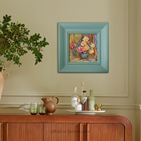 Peintures murales de paysages européens et de fleurs, art mural vintage, huile sur toile, style shabby chic, décoration de mariage, décoration de maison en bois, toile de luxe