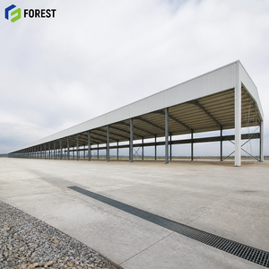 Almacén de Almacenamiento con Estructura de Acero de Alta Resistencia, Nave Industrial de Techo Abierto para Logística y Depósito de Materiales - Product Image 1