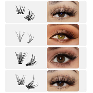 Kit d'extension de cils DIY, cils en cluster, 10-14 mm, volume naturel, cils faux individuels, extensions de cils DIY, ensemble de <span class=keywords><strong>maquillage</strong></span> - Product Image 3