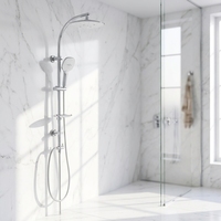 Accessoires de douche pour salle de bain, ensemble de colonne de douche à tête ronde 3 fonctions