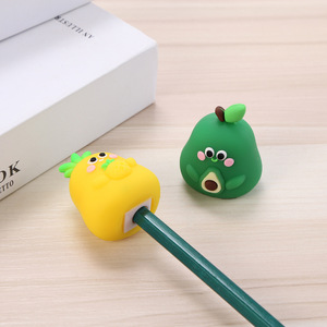 Soododo Adorable Mini <span class=keywords><strong>taille</strong></span>-<span class=keywords><strong>crayon</strong></span> en caoutchouc souple en PVC mignon ananas avocat formes en plastique Mini <span class=keywords><strong>crayon</strong></span> en caoutchouc souple en PVC - Product Image 1