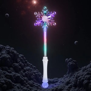 Varita Luminosa con Forma de Copo de Nieve para Niños, Varita Mágica de Hada Navideña, Luces LED para Fiestas de Navidad, Disfraces, Regalos Navideños para Niñas - Product Image 5