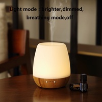 Humidificateur intelligent en bois à ultrasons et diffuseur d'huiles essentielles avec lumière LED et télécommande à usage domestique Aroma Therapy