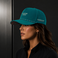 Casquette de golf 5 panneaux avec logo en silicone personnalisé, OEM, faible MOQ, haute qualité, visière incurvée, respirante, anti-humidité, durable
