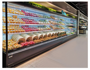 Unité de réfrigération externe verticale <span class=keywords><strong>à</strong></span> rideau d'air ouvert, monotempérature, grande capacité, pour fruits et <span class=keywords><strong>légumes</strong></span>, usage commercial - Product Image 2