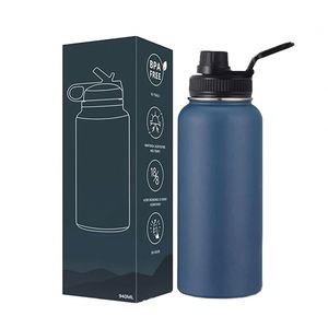 Bouteille d'eau isotherme en acier inoxydable de style sportif, grande capacité 950 ml/1200 ml/32 oz, thermos 40 oz avec design portable pour les voyages - Product Image 1