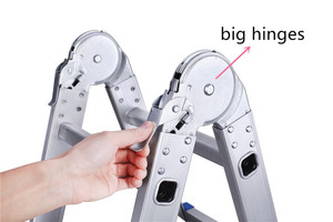 Vente en gros Échelle pliable géante multi-usages 4*4 marches Petite échelle pliable en aluminium à grande charnière - Product Image 2