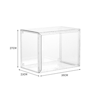 GREENSIDE Grande boîte de rangement classique empilable magnétique à ouverture latérale pour chaussures jouets ouverture latérale