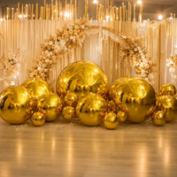 Globo Esférico Iridiscente Inflable, Esfera de Burbuja de PVC, Decoración para Bodas, Fiestas, Navidad, Grandes Esferas Decorativas Brillantes en Forma de Huevo