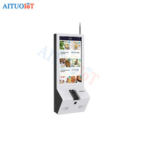 Système Android/Windows tout-en-un à écran tactile 32 "pour centre commercial Paiements Commandes Billets Kiosque libre-service intelligent