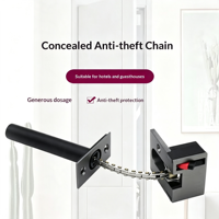 Chaîne de sécurité encastrée invisible en alliage de zinc pour porte, anti-coup de pied, anti-effraction, pour hôtel