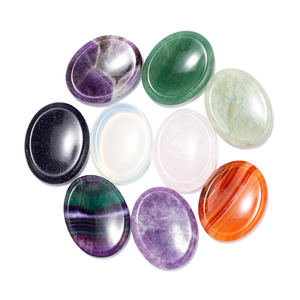 Pietra Antistress da Pollice per Ansia, Pietre <span class=keywords><strong>Chakra</strong></span>, Cristallo Curativo <span class=keywords><strong>Quarzo</strong></span> <span class=keywords><strong>Rosa</strong></span> Ametista Occhio di Tigre per Riduzione dello Stress e Meditazione - Product Image 2