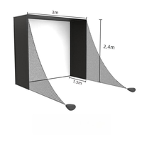 Structure de cage pour simulateur de golf sur mesure avec écran de frappe et cabinet de projection pour simulateur domestique
