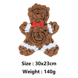 Giocattolo interattivo cane albero di natale cappello uomo di pan di zenzero disegno di carta increspata all'interno di Snuffle tappetino per cani uso interno - Product Image 3