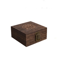 Venta al por mayor caja de madera antigua Paulownia regalo de Navidad caja de madera con tapa cajas de madera con tapa con bisagras