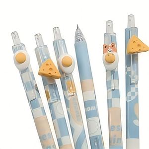 15 Student Stationery Kawaii Plastic Pencil <b>for</b> Students Sea Salt Cheese Simulation Activity Pencil Writing Tools Neutral Pen - Product Image 2